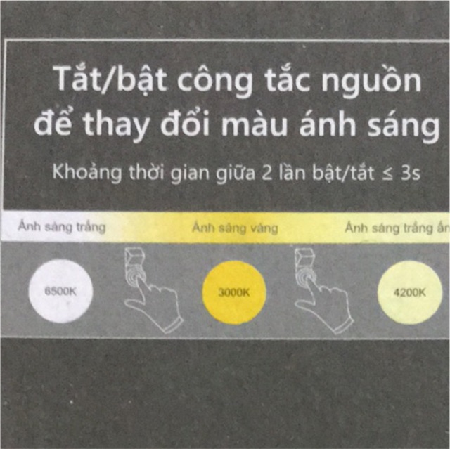 Bóng âm trần đổi màu 3 chế độ màu 6W Duhal KDMT0061