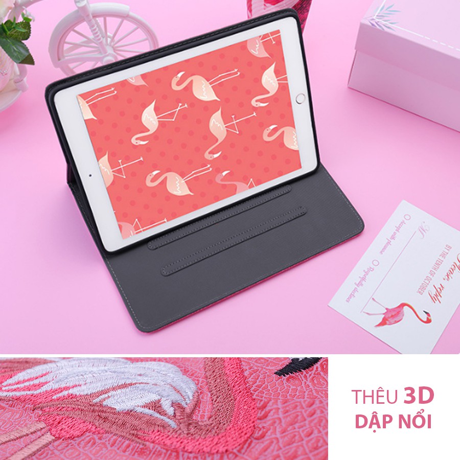 [Viền Silicone] Bao Da iPad,Ốp iPad Chim Hồng Hạc (S21)