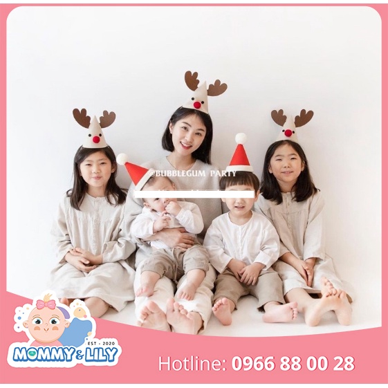Mũ/nón đội dự tiệc Giáng sinh Noel cho bé