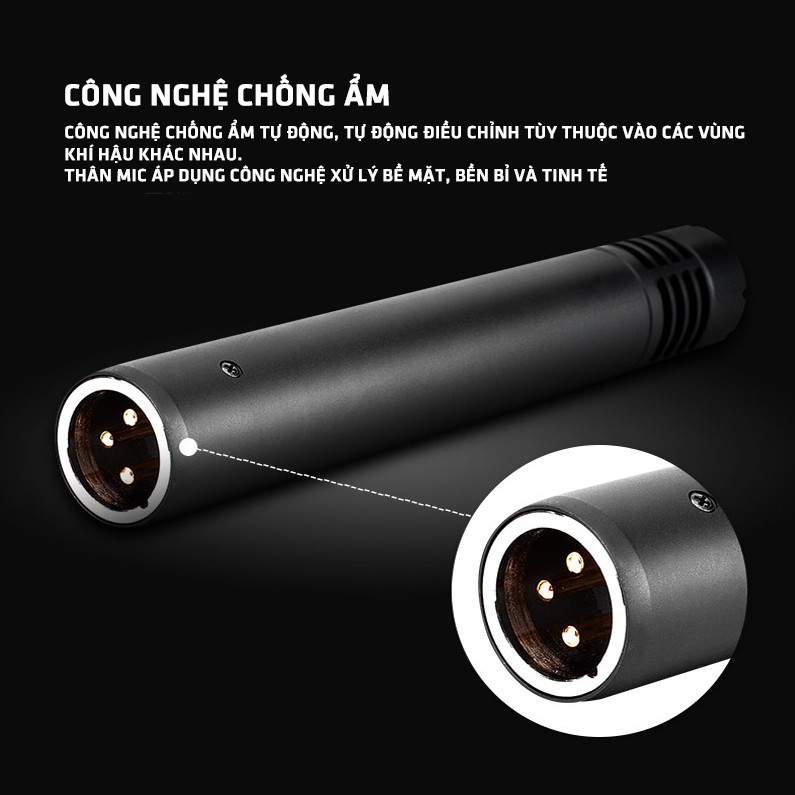 Mic Thu Âm Nhạc Cụ Chuyên Nghiệp Takstar CM-63 Thu Âm Ghi-ta, Piano, Sáo, Kèn, Độ Nhạy Cao, Chính Hãng Bảo Hành 12 Tháng