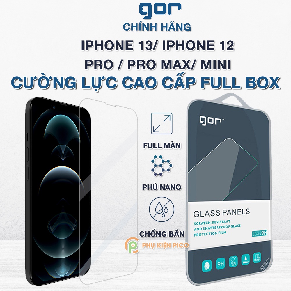 Kính cường lực iPhone 13 Pro Max/ Cường lực Iphone 12 Mini / Dán màn hình iPhone 11 Pro Full màn trong suốt siêu cứng