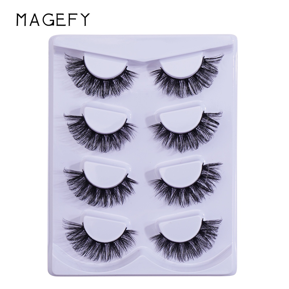 Set 4 cặp mi giả MAGEFY 3D dày tự nhiên