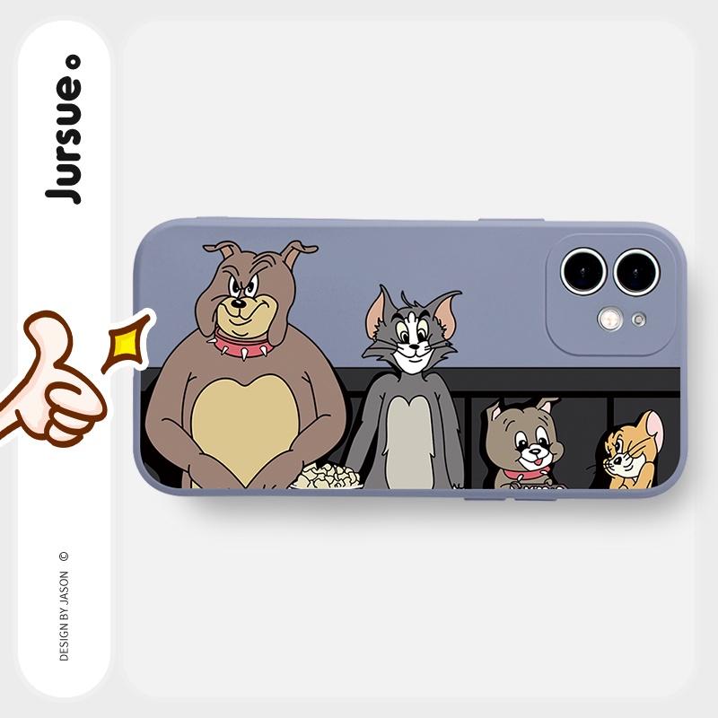 Ốp lưng JURSUE chống bẩn hoạt hình dễ thương đẹp cho iPhone 13 12 11 Pro Max SE 2020 X XR XS ip 8 7 6 6S Plus kute Y92