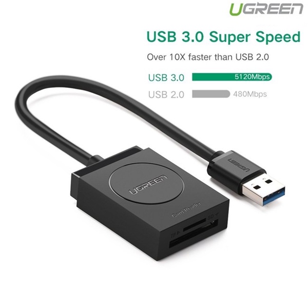 Đầu đọc thẻ nhớ MicroSD/TF chuẩn USB 3.0 Ugreen 20250 - Bảo hành chính hãng 18 tháng