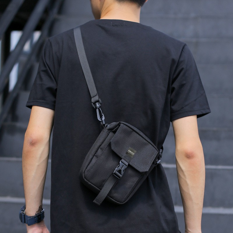 Túi đeo chéo nam, túi đeo unisex mini bags 486 - Thương hiệu PADO - Vải polyeste chống thấm