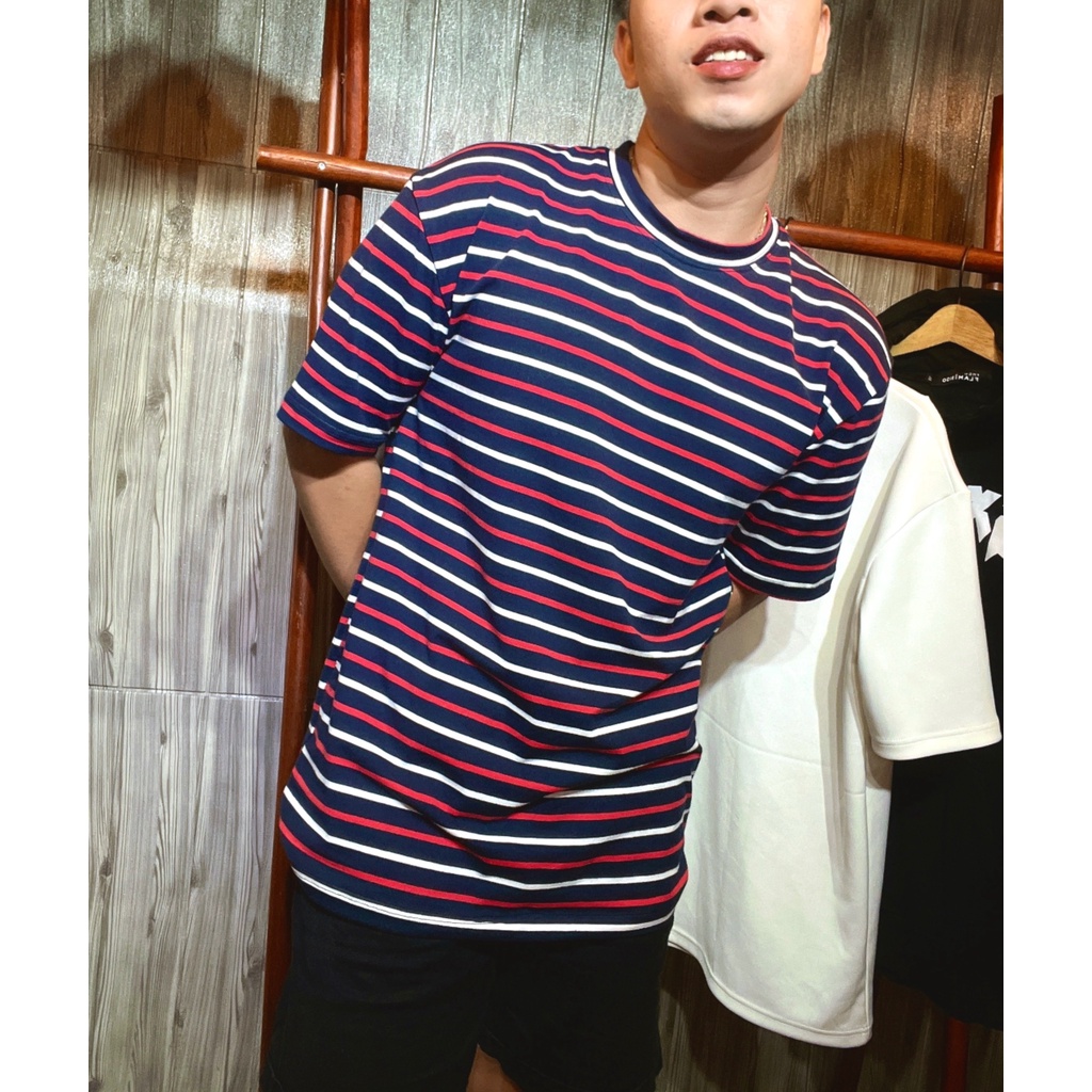 Áo thun Stee Sọc ngang R&amp;W CVC - Giá sỉ Unisex