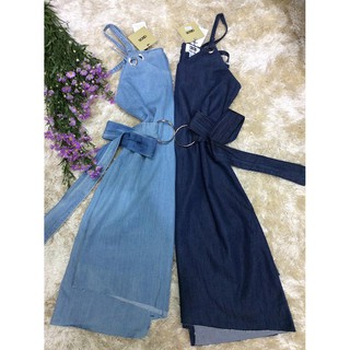 [Ảnh Thật]  Đầm Jeans 2 dây