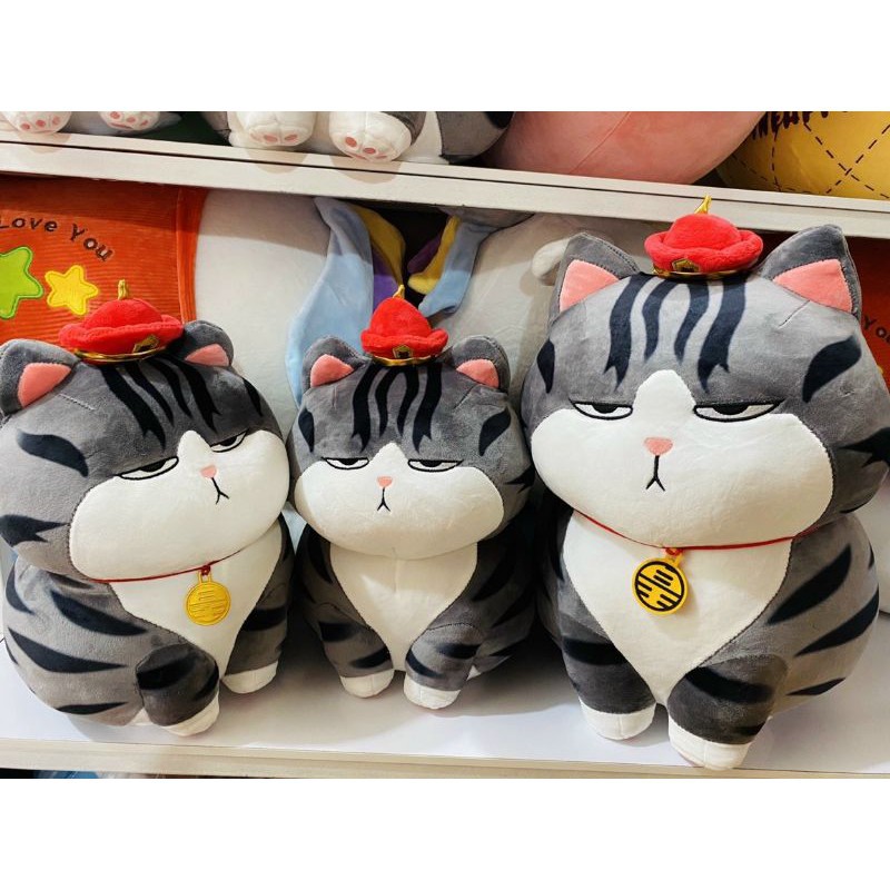 Gấu bông mèo hoàng thượng dáng ngồi đủ kích thước lớn nhỏ