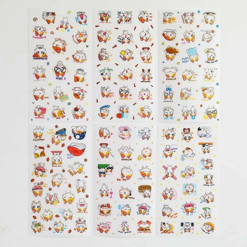 Sticker 6 tấm cute