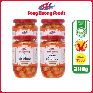 4 Hũ Mắm Cà Pháo Sông Hương Foods Hũ 390g - Ăn kèm cơm , bún , phở , mì tôm , ăn vặt , thịt nướng