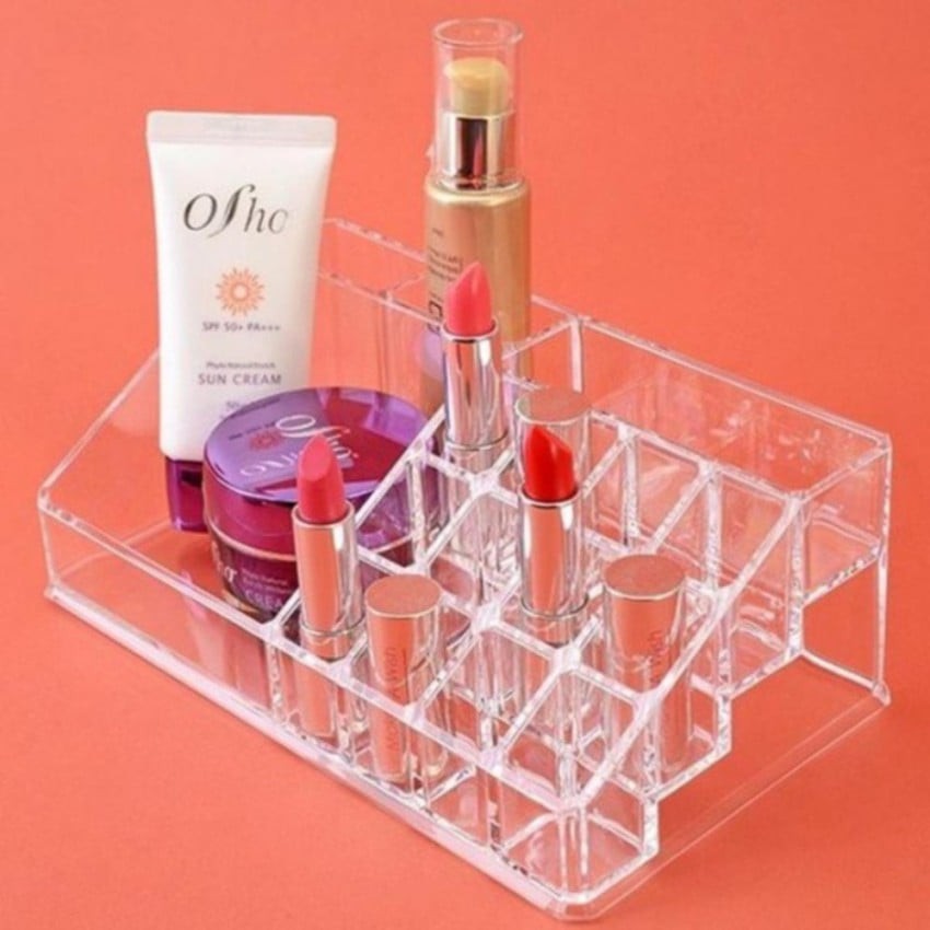 Khay mica đựng đồ mĩ phẩm, phun xăm, nail 16 ô