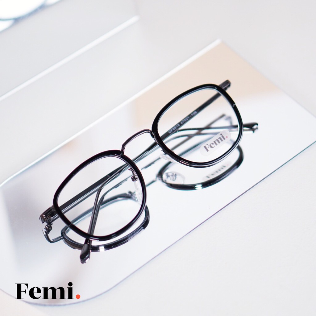 Gọng kính cận tròn Femi Leon chính hãng mắt kính cận nam nữ thời trang | BigBuy360 - bigbuy360.vn