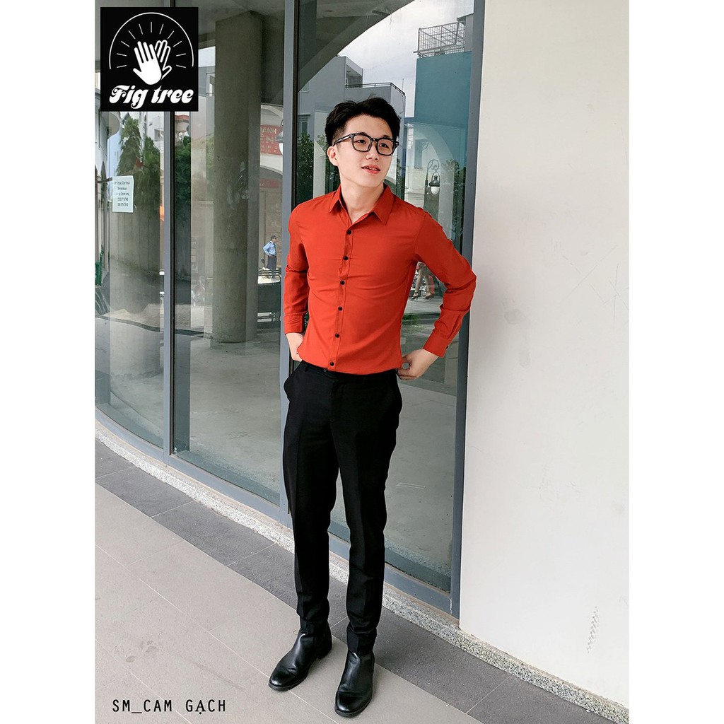 Tổng Hợp Áo Sơ Mi FIGTREE Mẫu Trơn Tay Dài Đơn Giản Lịch Sự Full Size Tới 100kg