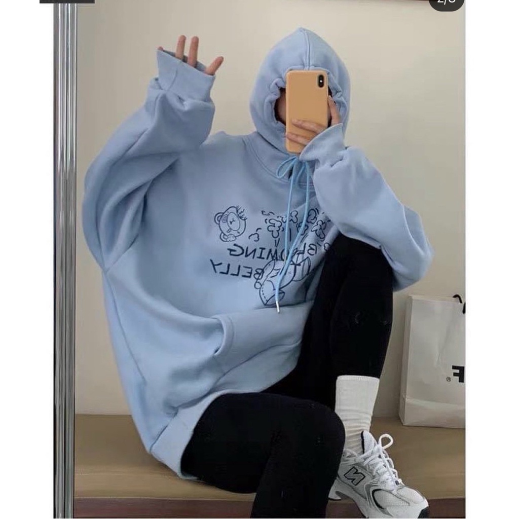 Áo hodie in gấu dễ thương