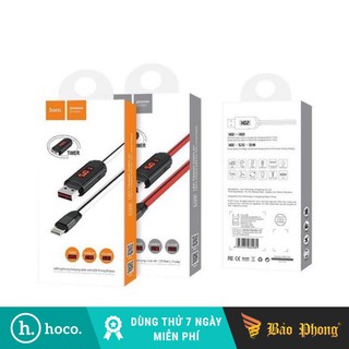 Cáp sạc iphone hoco u29 usb to lightning dài 1m2 có đèn led hiển thị điện áp