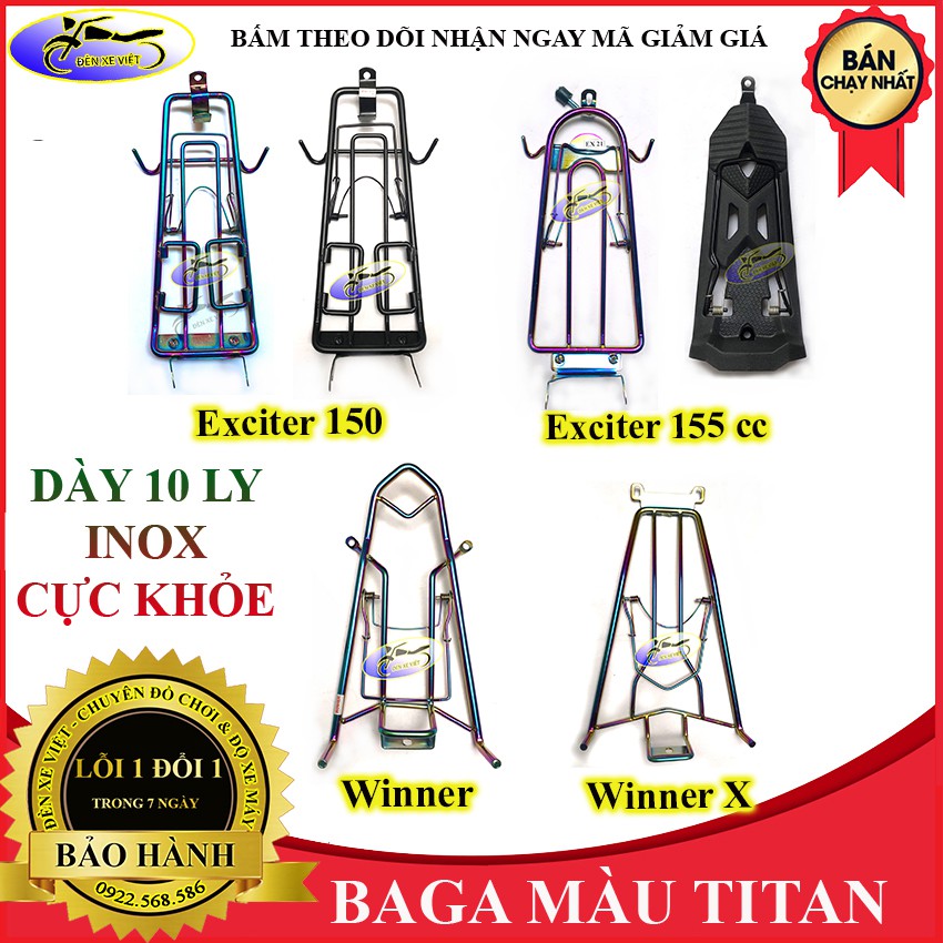Baga lượn giữa lắp cho xe Exciter 150 Ex 150 Winner Winner X - hàng dày chắc khỏe - Đèn xe Việt