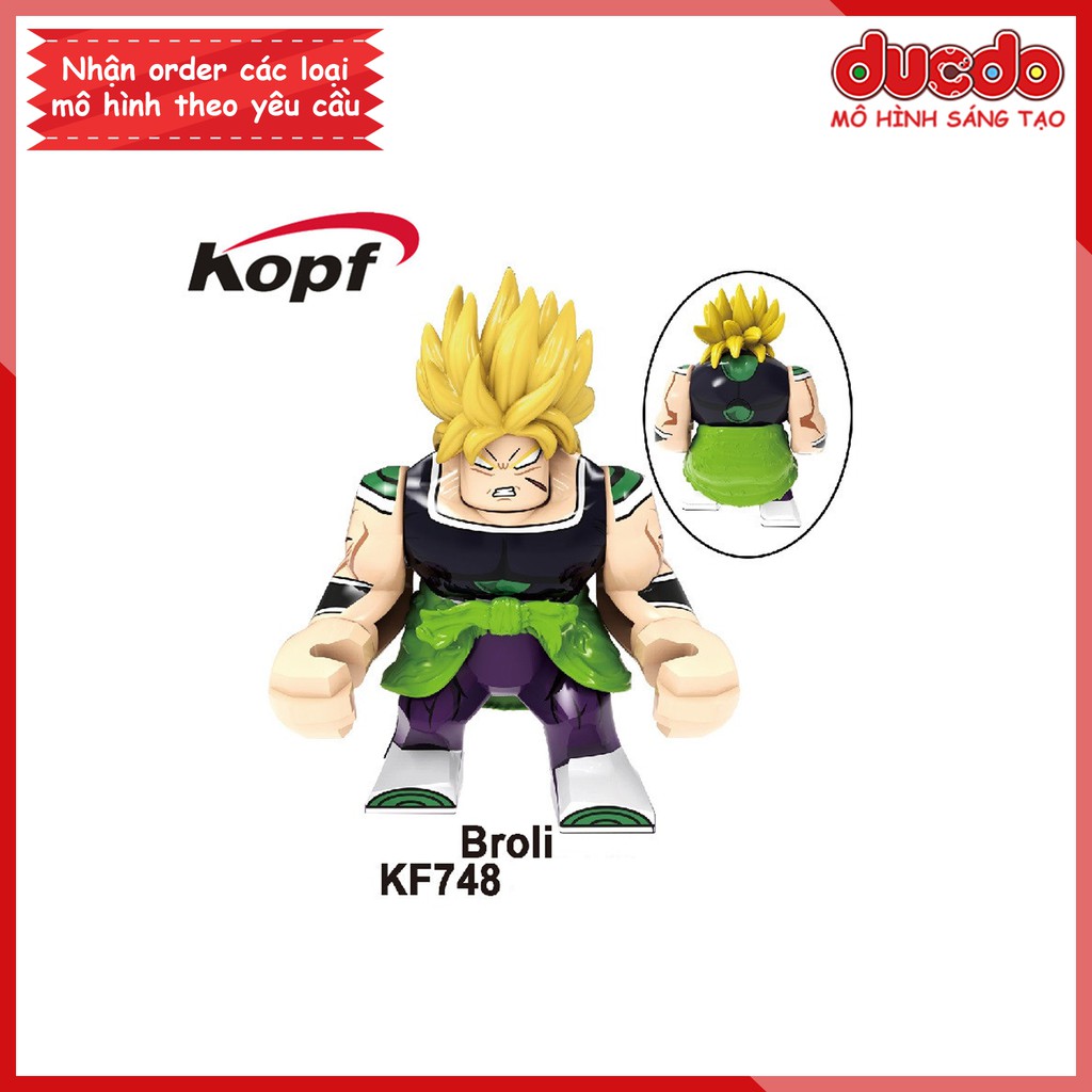 Bigfig nhân vật Broli 7 viên ngọc rồng - Đồ chơi Lắp ghép Xếp hình Mini Minifigures Big Fig Kopf KF6073 Dragon Ball
