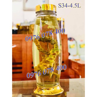 [ CHÍNH HÃNG ] Bình Ngâm Rượu Hàn Quốc 4.5 Lít , Bình Thuỷ Tinh Yongcheon, BHQ-S34