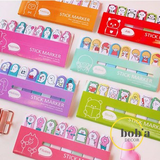 Sticker ghi chú trang sách, giấy ghi nhớ nhiều màu cute