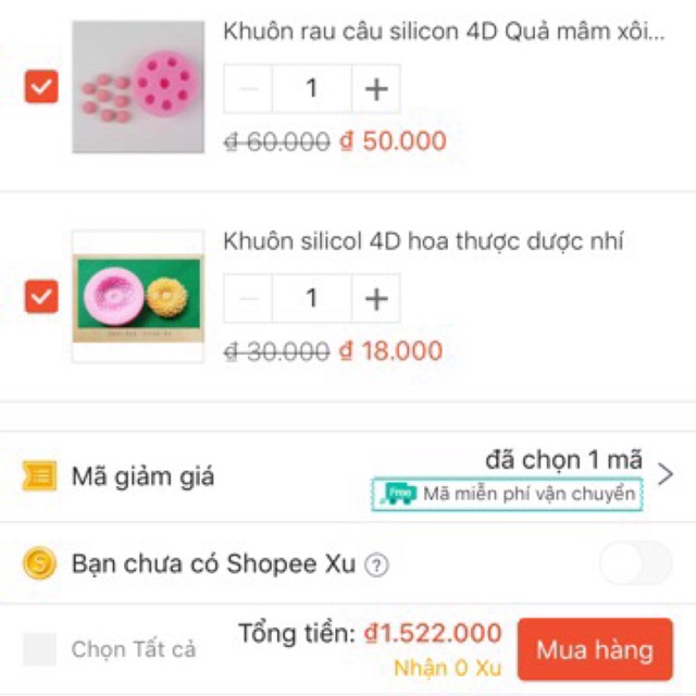 Combo khuôn thạch tự chọn