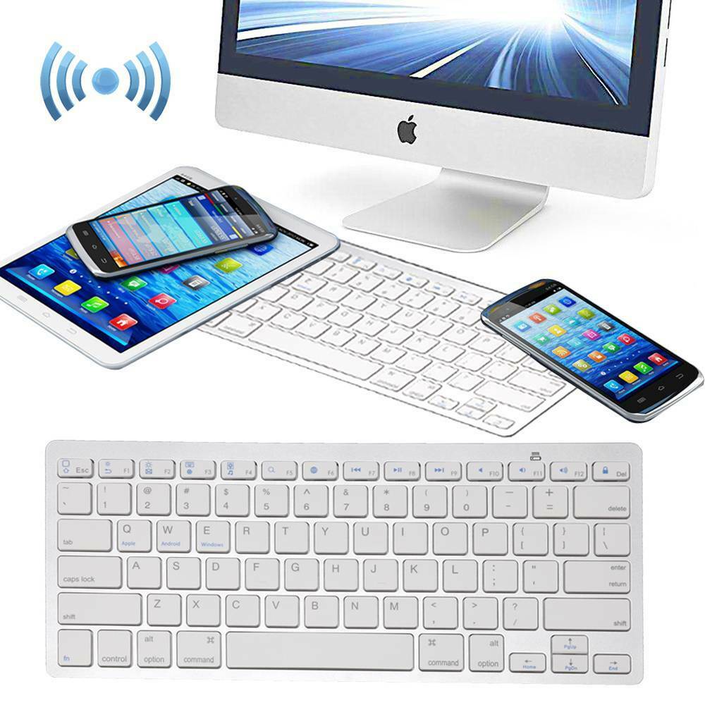 Bàn Phím Bluetooth Không Dây Cho Apple Imac Ipad Điện Thoại Máy Tính Bảng