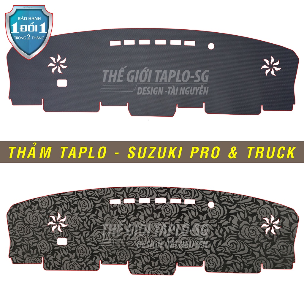 [Suzuki Pro 700kg,810kg,990kg,Truck] Thảm Taplo chống nắng da cacbon,vân gỗ chuẩn form hàng cao cấp