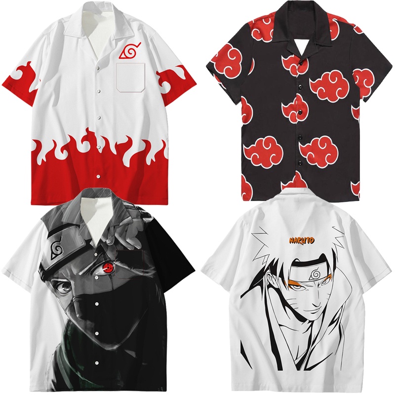 Áo Sơ Mi Nam In Hình Nhân Vật Anime Naruto 3D Thời Trang Mùa Hè Có Size 5XL