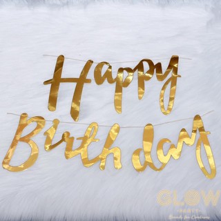 Dây chữ Happy Birthday Ánh kim trang trí sinh nhật cao cấp