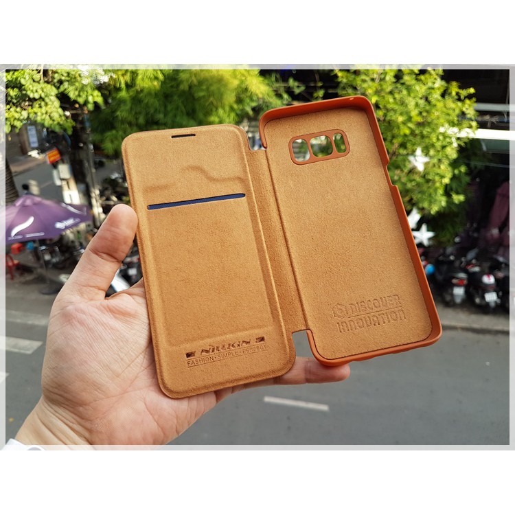 Bao da cho Galaxy S8 chính hãng Nillkin Qin Leather Case ( Có ngăn để thẻ )