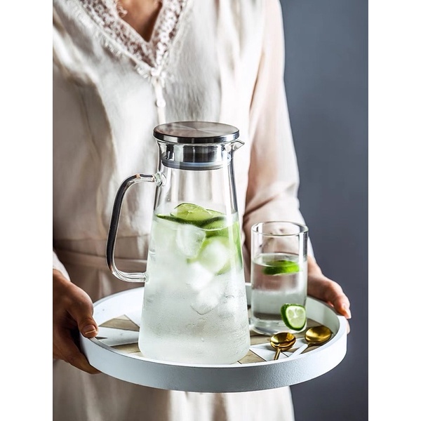 Bình Trà Thủy Tinh Chịu Nhiệt Dung Tích 1,8 Lít Deli (Ảnh thật)