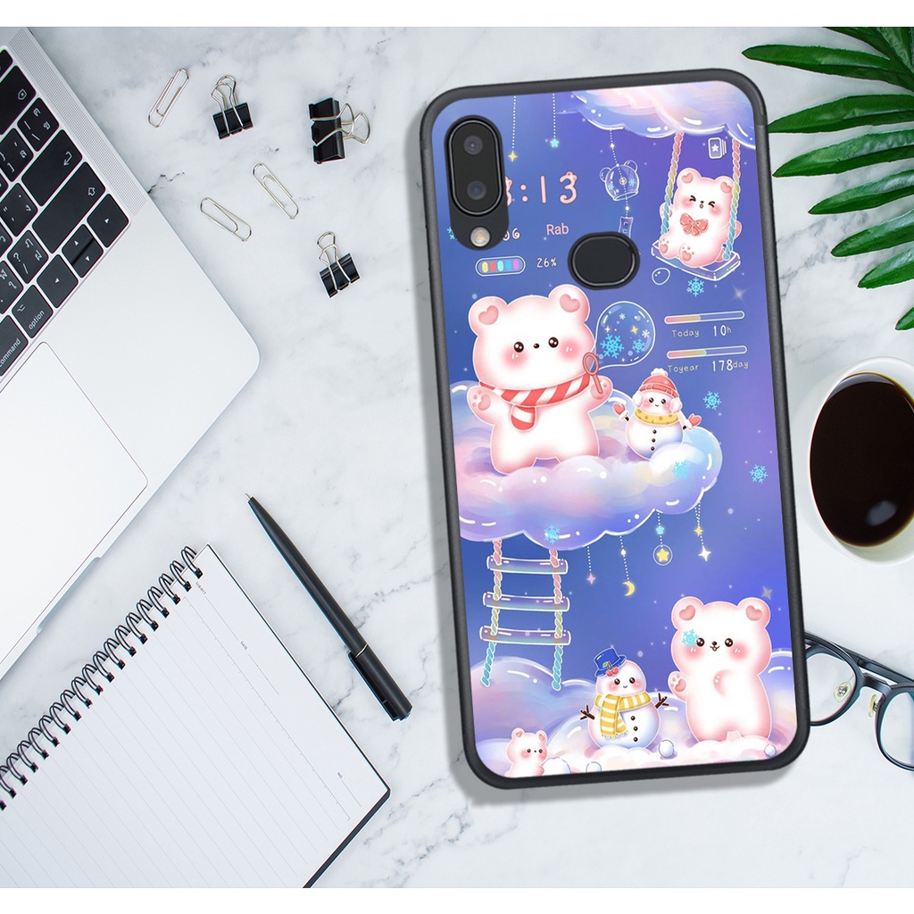 ỐP LƯNG SAMSUNG A10S - A11 - A20 - A30 - A20S - M20 - M30 , IN HÌNH GẤU NÂU CHOCOLATE ĐÁNG YÊU.