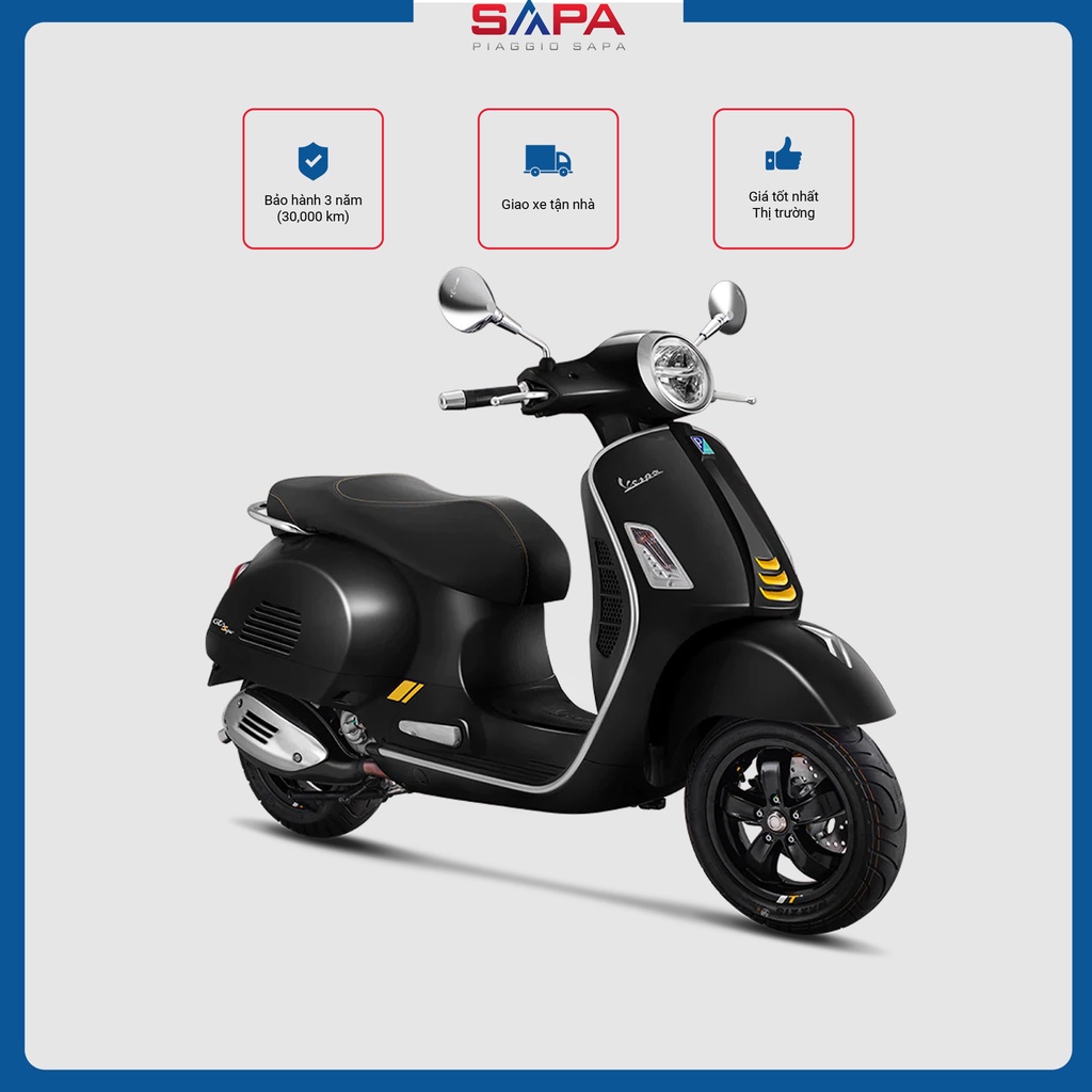Xe Máy Vespa GTS Super Tech 300 Màu Đen