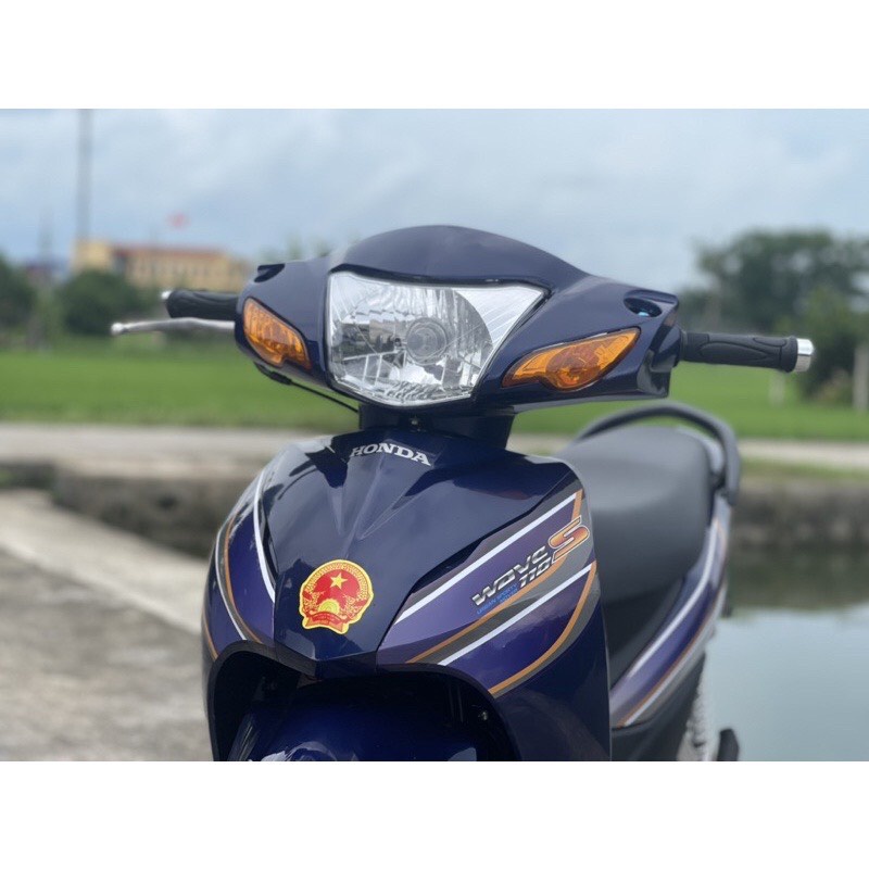 Tem Wave S Xanh Than Dán Cho Xe Wave50cc-100-110 3 Lớp Siêu Đẹp