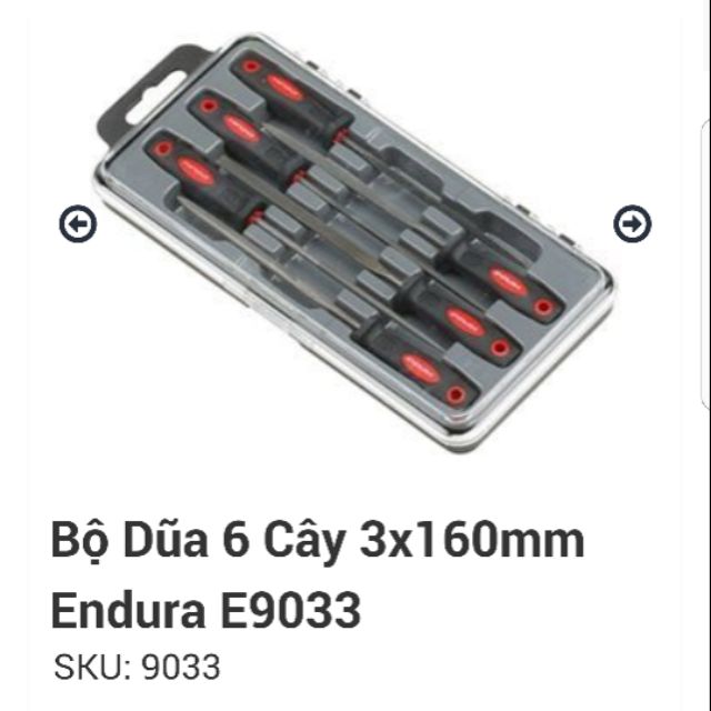 Bộ Dũa 6 Cây 3x160mm Endura E9033