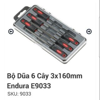 Bộ dũa 6 cây 3x160mm endura e9033