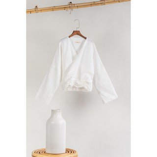 Áo cheva cổ V linen MONO