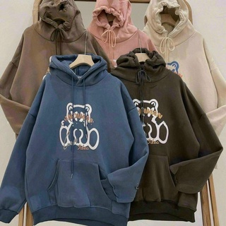 Áo khoác nỉ hoodie form rộng unisex giành cho nam và chữ chất nỉ lót bông