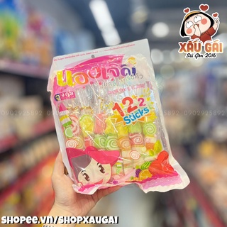 Kẹo dẻo xiên que thái lan gói 12 cây