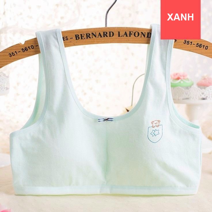 Áo lót bé gái cotton tự nhiên, Áo bra học sinh từ 30-40kg Havana FLA65