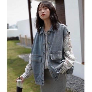 Áo jean gi lê nam nữ unisex form rộng chất bò phong cách Hàn Quốc pon.mens hà nội hcm