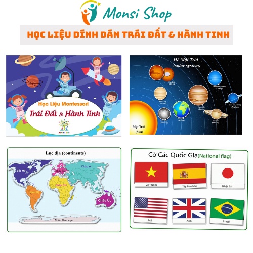 Học Liệu Bóc Dán Montessori Phát Triển Trí Thông Minh Cho Bé -