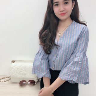 [Hình thật] Áo kiểu tay loe AKTD1435