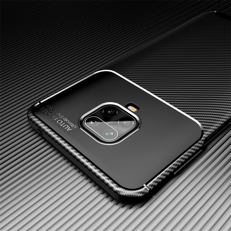 Koosuk Ốp điện thoại mềm pha sợi carbon chống sốc cho Xiaomi Redmi Note 9S 9 Pro Max 9T 10X 4G
