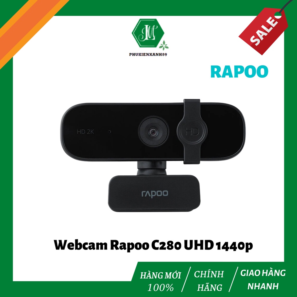 Webcam Rapoo C280 UHD 1440p chính hãng rất cần thiết cho làm việc và học tập online