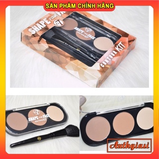 Bảng tạo khối và Highlight 3 ô City Color Contour Effects / Palette siêu phẩm make up