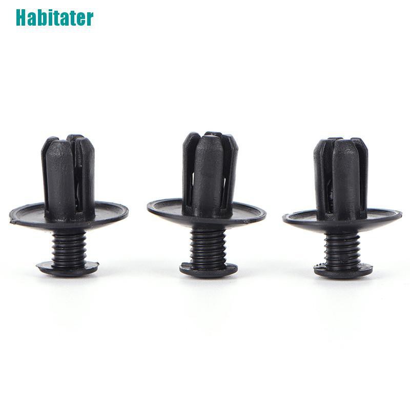FENDER Set 50 Đinh Tán Nhựa Màu Đen 8mm Chuyên Dụng Cho Xe Hơi