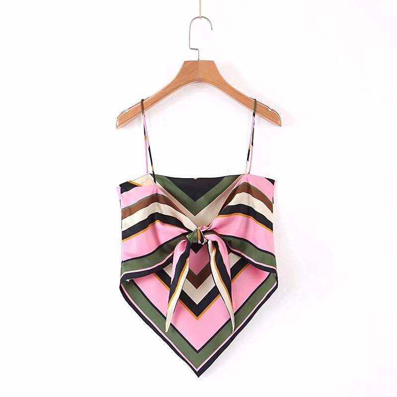 Áo Nữ Không Tay Họa Tiết Sọc Phong Cách Âu Mỹ Thời Trang Cá Tính | BigBuy360 - bigbuy360.vn