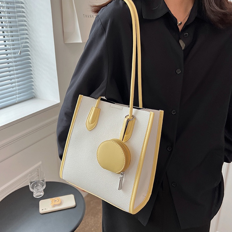 IELGY Túi Đeo Vai Màu Sắc Tương Phản Phong Cách Hàn Quốc Cho Nữ