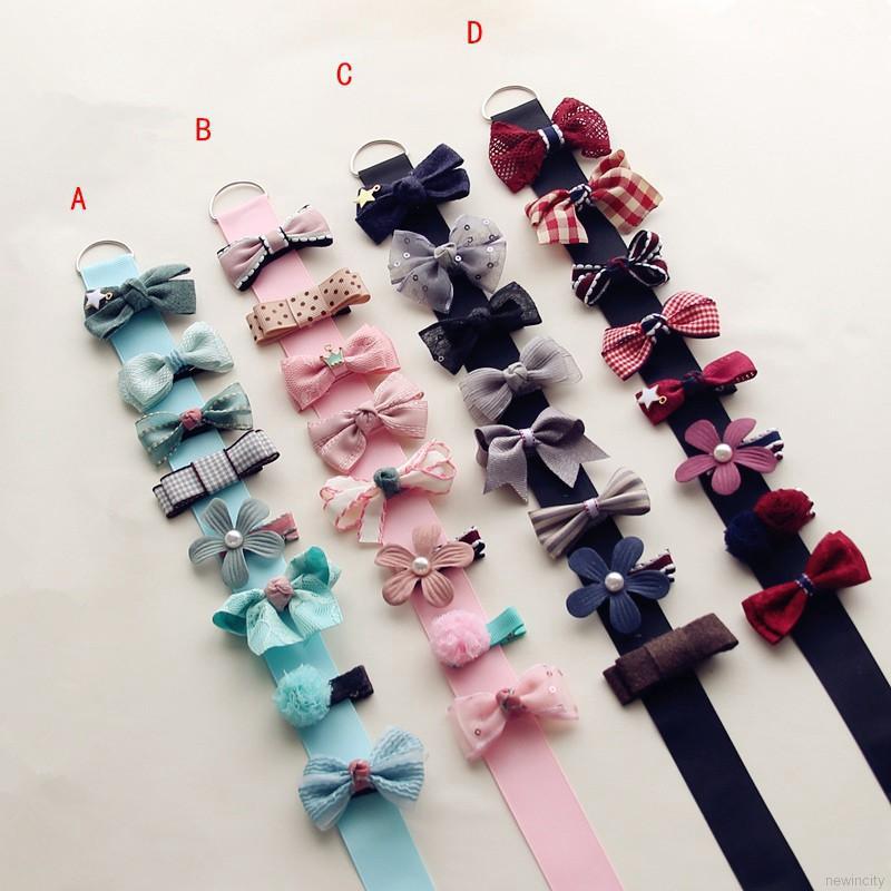 Set 10 kẹp tóc nơ đáng yêu cho bé gái