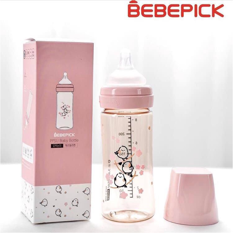 [Hàng Chính Hãng] BÌNH SỮA BEBEPICK PPSU HÀN QUỐC CHIM VÀNG/HỒNG 150ML/250ML